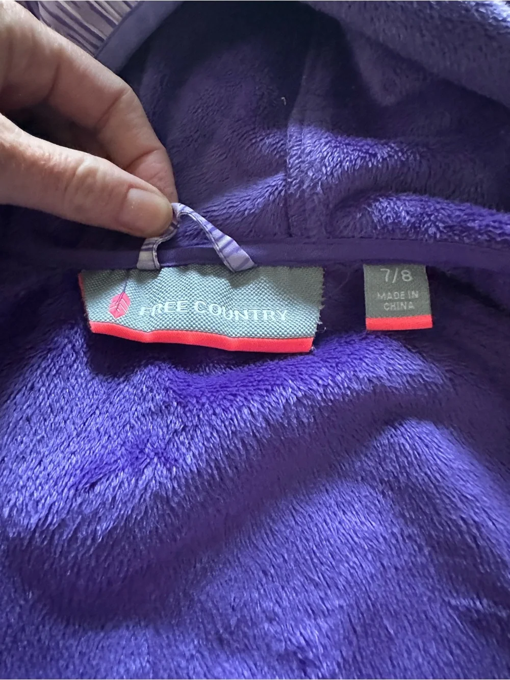 Purple Hooded Zip-Up Jacket